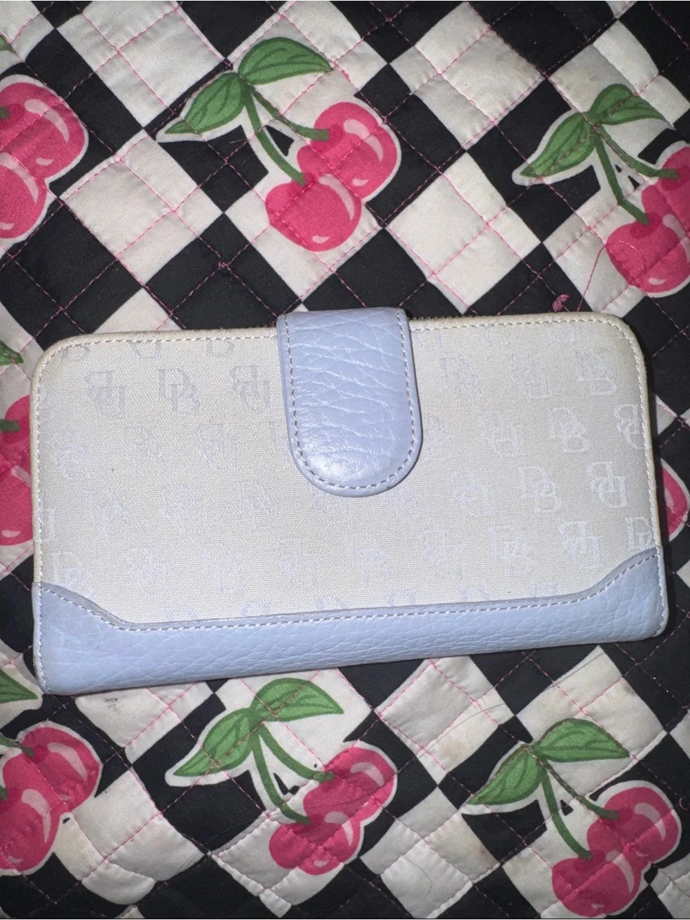 Dooney & Bourke Light Blue Continental Wallet and Checkbook